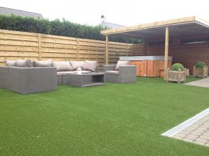 Cornish lawn with artificial grass