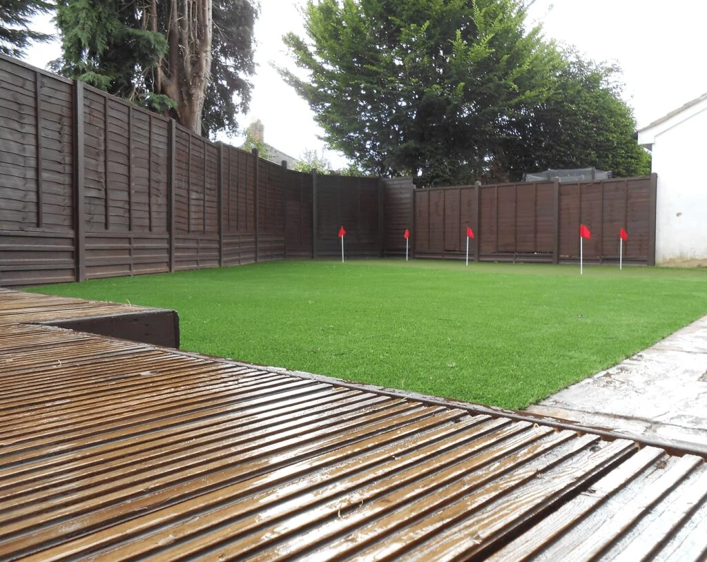 artificial grass around-decking artificial grass around decking